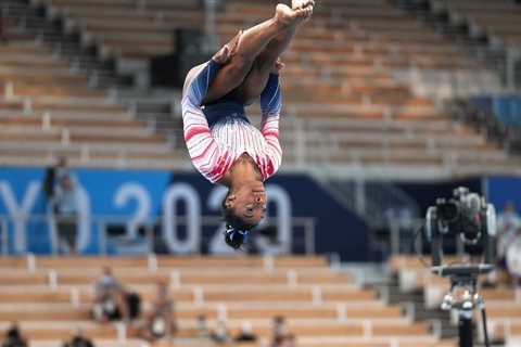 Here’s why Simone Biles’s balance beam score was lower today than in qualifying.