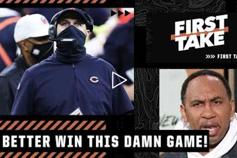 ‘Matt Nagy BETTER win this damn game’ - Stephen A. on the Bears vs. Lions | First Take