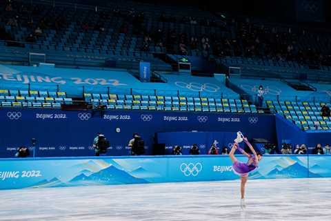 Russia leads the U.S. going into the final day of the figure skating team event.