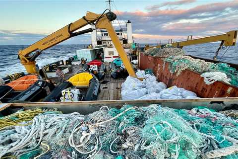 Lots of garbage, plastic from the ocean in Hawaii’s Papahānaumokuākea