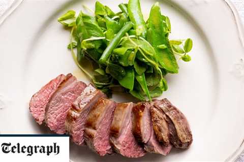 Rump of lamb with summer pea salad