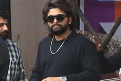 Allu Arjun exudes swag in all black comfy look as he returns from Tomorrowland event; VIDEO