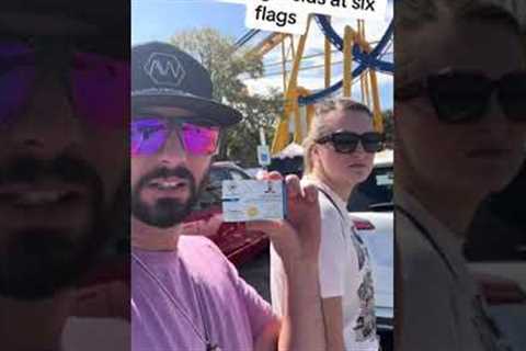 Welder inspects and rates random welds at Six Flags amusement park