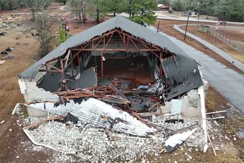 EXCLUSIVE: Drone footage of the Stonewall Gym collapse