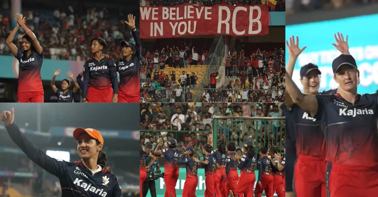 WATCH: RCB players express gratitude at Chinnaswamy crowd after their last game at the venue in WPL ..