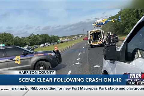 Crash with injuries on I-10 in Harrison County