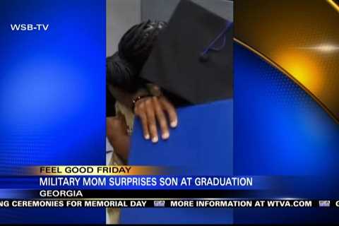 Military mom makes a surprise appearance at son's graduation