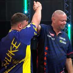 Luke Littler in classy gesture to Raymond van Barneveld after being told to ‘f*** off’ by darts..