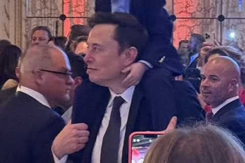 Elon Musk attends Trump's election party with son X, 4, as states turn red