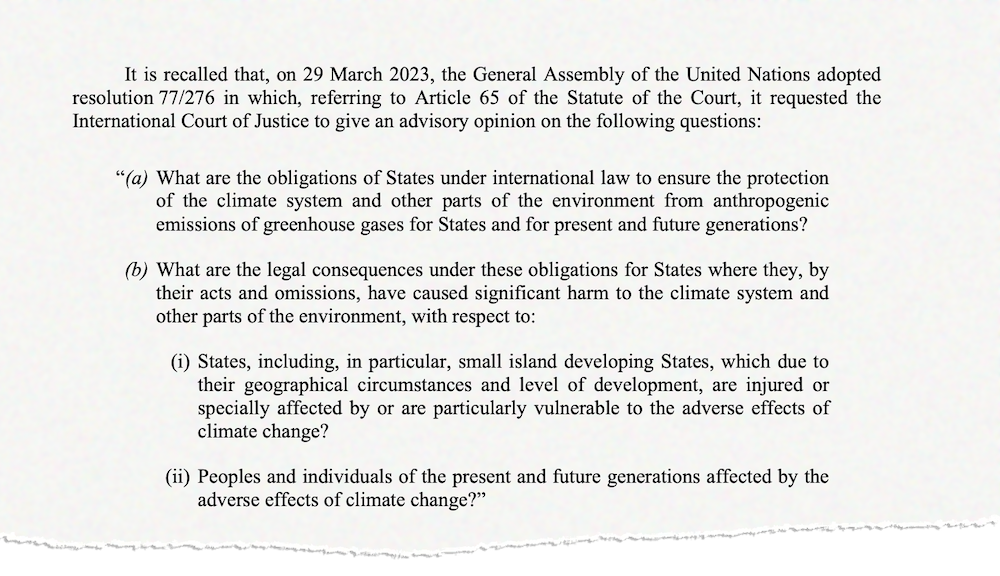 ICJ: What the world court’s landmark opinion means for climate change
