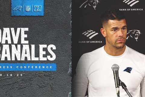 Dave Canales addresses the media following the Panthers second preseason game | Carolina Panthers