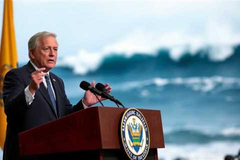 New Jersey Governor in Trenton Pledges to Fight Potential Trump Administration Offshore Drilling..