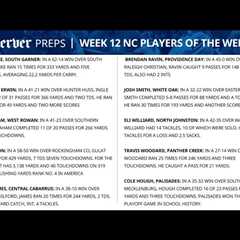 The Talking Preps NC players of the week: The Round 1 playoff edition