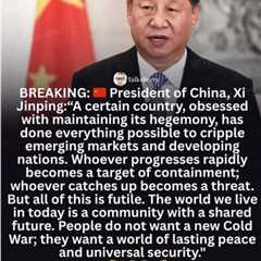 Statement from China’s Leader