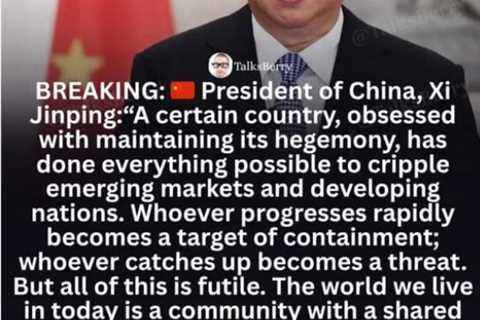 Statement from China’s Leader
