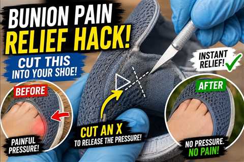 Easy Bunion Pain Relief Hack 👣 Cut THIS Into Your Shoe! #shorts